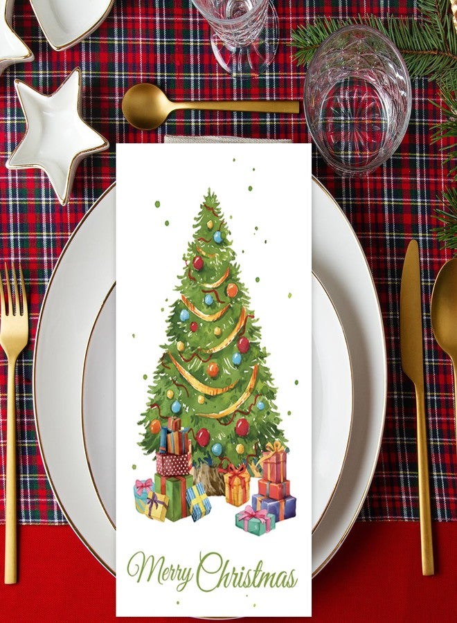LDFDRT 100pcs Christmas Paper Napkins Disposable Dinner Size - Colorful Christmas Tree Decorative Napkins for Holiday Table Decor, 7.9x4.3 Inch Dinner Napkins for Party Supplies - Image 5